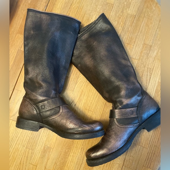 Frye Veronica Slouch Leather Moto Boot - Picture 5 of 5